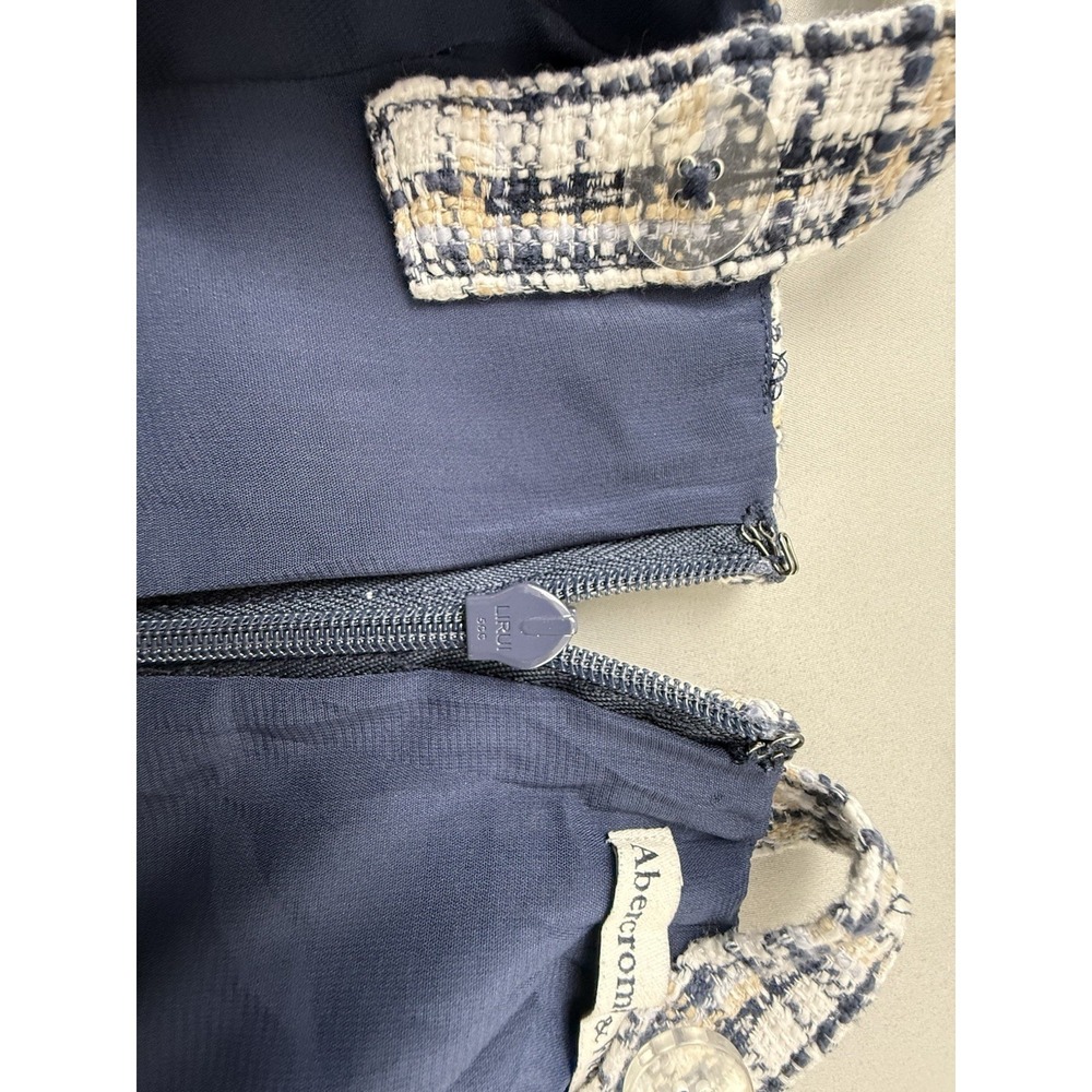 Abercrombie Tweed Mini Dress Small Plaid Preppy Old Money Quiet Luxury - Picture 8 of 16